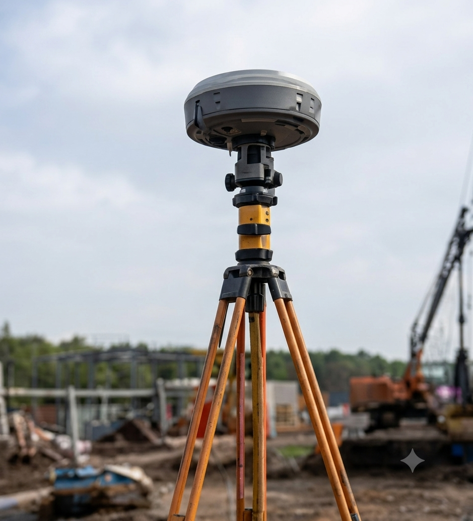Vermessung & Dokumentation — GNSS-Vermessung auf Stativ
