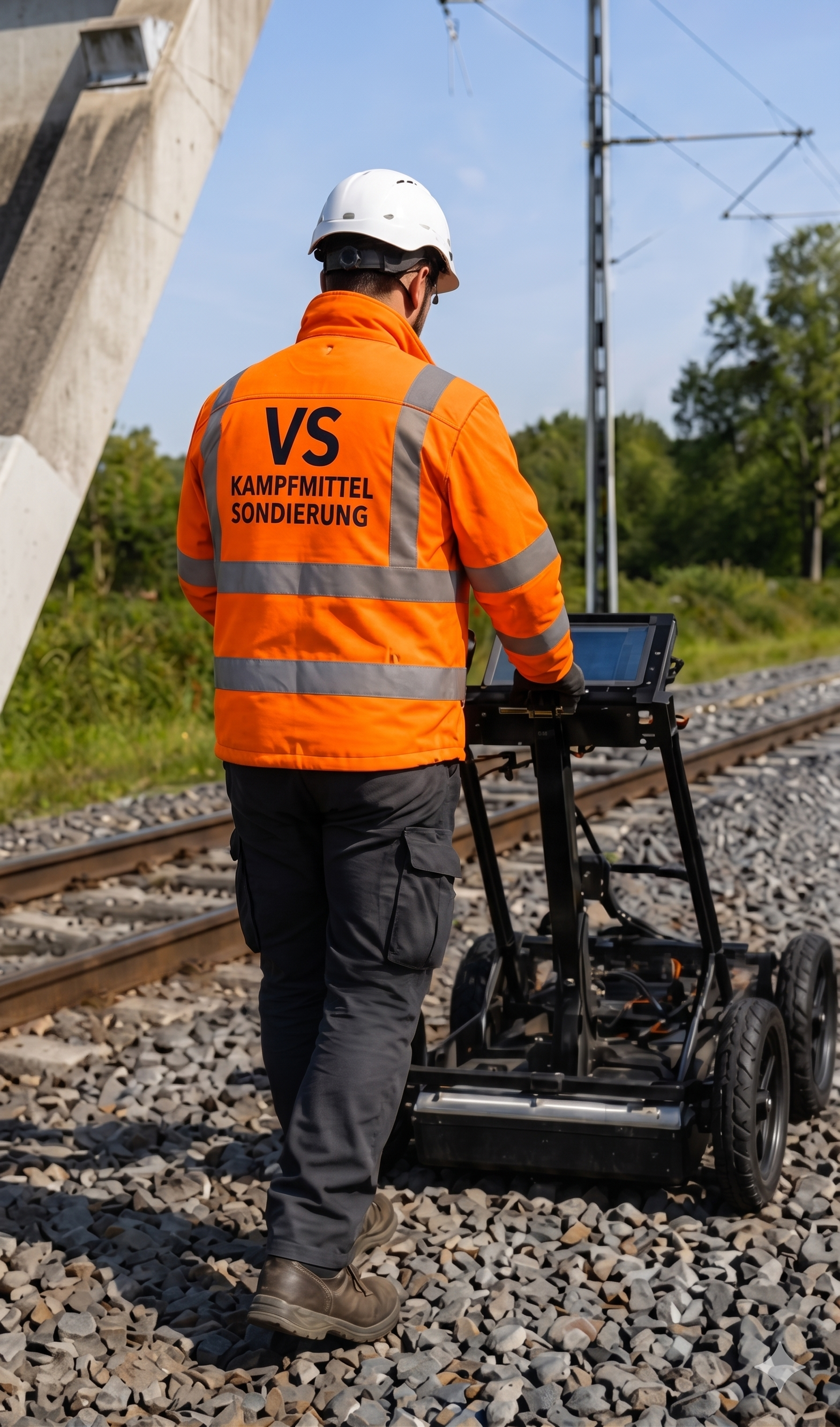 VS Kampfmittelsondierung — Georadar-Sondierung auf Bahngleisen